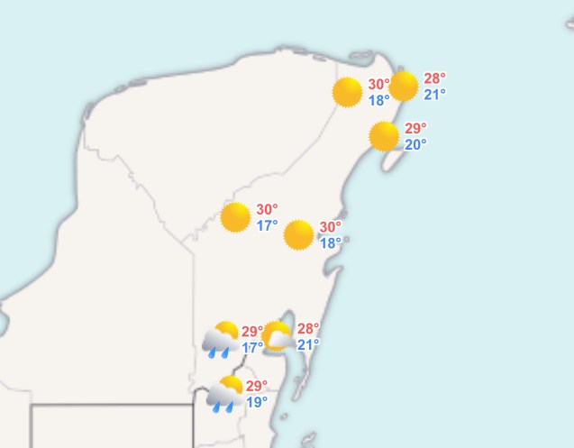 Clima hoy en Cancún y Quintana Roo: Nublado con posibles chubascos