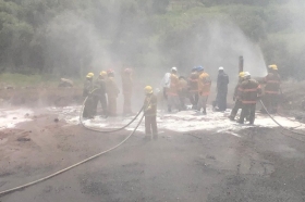 Fue desde la madrugada del 16 de septiembre cuando se inició la fuga en este ducto de Pemex 