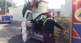 Heroico Cuerpo de Bomberos atención el siniestro