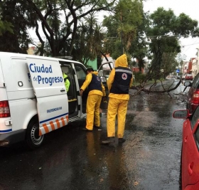 Fuerte lluvia en Puebla