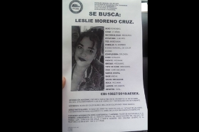 Leslie Moreno Cruz, adolescente de 17 años de edad 