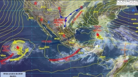 Frente frío 4 provocará lluvias y bajas temperaturas en el norte y noreste de México