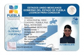 Nueva licencia para conducir