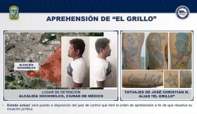 Autoridades de la PGJ de la CDMX y la Policía Federal ayudaron a su captura    