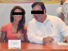 Karime Mac&iacute;as y el exgobernador Javier Duarte.
