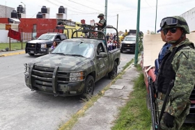 Elementos del ej&eacute;rcito resguardan la comunidad de San Jos&eacute; Bellavista