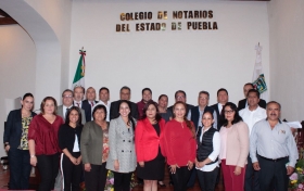  Se reunieron con l&iacute;deres sindicales del magisterio y con el Colegio de Notarios de Puebla 