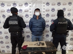 En Amozoc, capturan a presunto asaltante de tienda